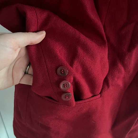 Roaman’s 100% wool red shell coat - Picture 3 of 3